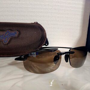 Prescription RX sunglasses MAUI JIM MJ Sport Bronze lense with black frames